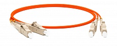 Патч-корд FC-D2-503-LC/PR-LC/PR-H-1.5M-LSZH-AQ MM 50/125(OM3), LC-LC, duplex, 10G/40G, 1.5 м Hyperline