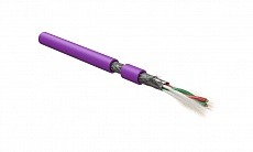 Кабель PFDP-SF-1x2x22/1-LSZH-VL для шины PROFIBus-DP, экранированный SF/UTP, общий экран оплетка и фольга, 1x2x22 AWG, 1х2х0,65 мм, однопроволочные жилы, LSZH, фиолетовый Hyperline