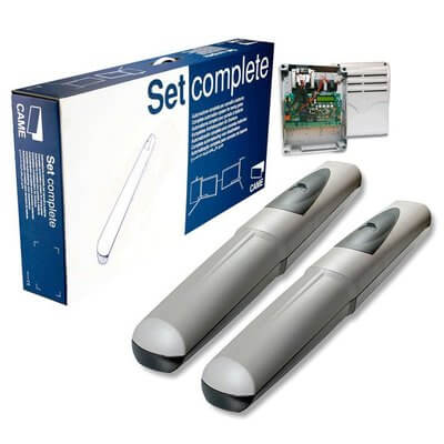 Комплект AXO 7 (001AX71230) Привод реверсивный с механическими упорами для створок шириной до 7 м. Встроенный энкодер - 2шт. 002ZM3E - Блок управления с расширенным набором функций - 1 шт CAME