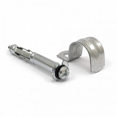 Комплект для крепления ОКЛ с использованием дюбеля Молли М4х32 и скобы СМО d16-17 мм (100 шт) PR08.5006 Промрукав