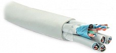 Кабель FUTP24W-C5-S24-IN-LSZH-GY витая пара, экранированная  одножильный (solid), каждый 4х парник: экран - фольга и LSZH оболочка,  –20°C - +60°C, серый Hyperline