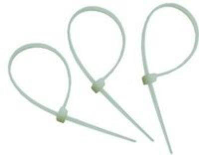 Стяжки 150х3мм (уп.100 шт.) пластиковые, морозостойкие(-60°) белые АРКТИК