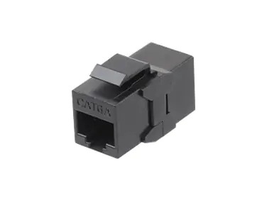 Адаптер CA2-KJ-C5E-BK  (coupler), RJ-45(8P8C) формата Keystone Jack, категория 5e, черный Hyperline