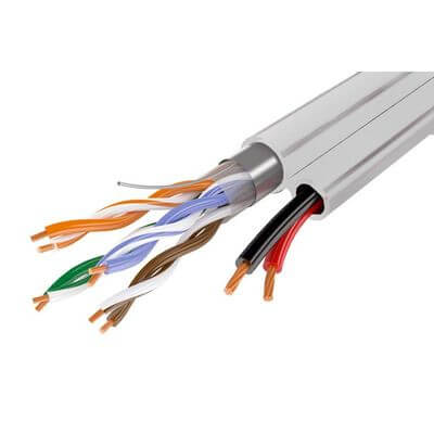 Кабель UTP 4PR 24AWG CAT5e+2x0,75 INTDOOR внутр. multi U01-2402