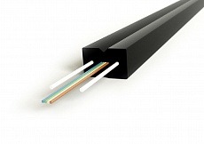 Кабель FO-FTTH-IN-9S-4-LSZH-BK одномодовый, 4 волокна, самонесущий, со свободно уложенными волокнами  гибкий, для внутренней прокладки –40°C – +70°C, черный Hyperline