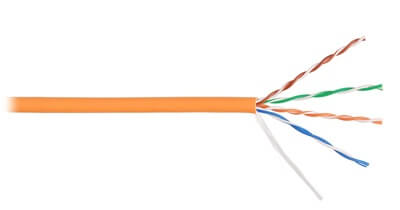 Кабель NMC 9100C-OR UTP 4 пары, Кат.5e, внутренний, LSZH нг(А)-HFLTx, 24 AWG, одножильный, 100МГц, ораньж. 305м Nikomax