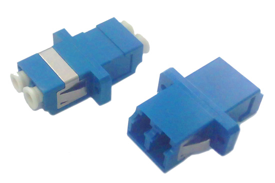 Адаптер FA-P11Z-DLC/DLC-N/WH-BL проходной адаптер LC-LC, SM, duplex, корпус пластиковый, синий, белые колпачки  Hyperline