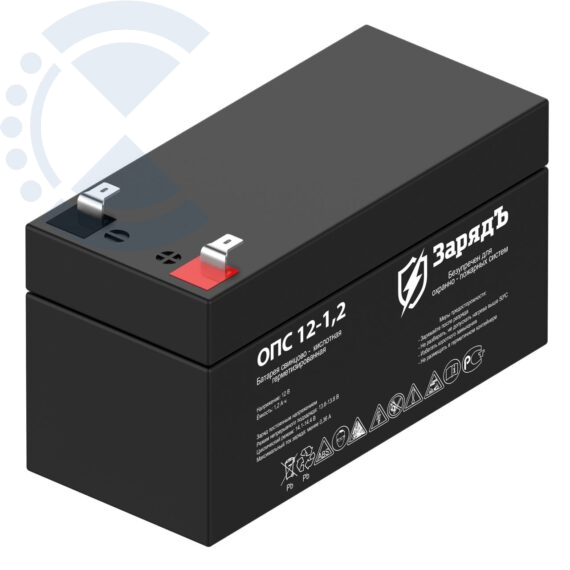 Аккумулятор 1,2 а/ч ЗарядЪ ОПС 12-1,2 Великолукский аккумуляторный завод Импульс