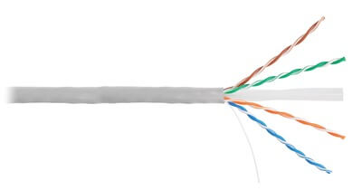Кабель EC-UU004-6-PVC-GY U/UTP 4 пары, Кат.6, медный, внутренний, PVC, 305м NETLAN