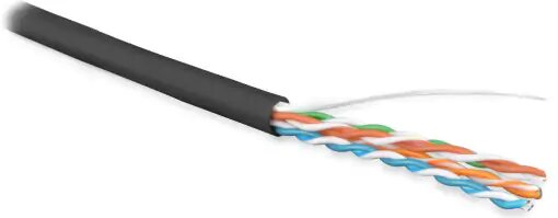 Кабель UUTP4-C5E-S24-OUT-LSZH-BK-500 кат. 5e Hyperline
