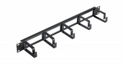 Органайзер NMC-OK600H-1U-BK-2 кабельный 19",1U, глубина колец 60мм,металлический,с отверстиями в опорной планке, черный, уп-ка 2шт Nikomax