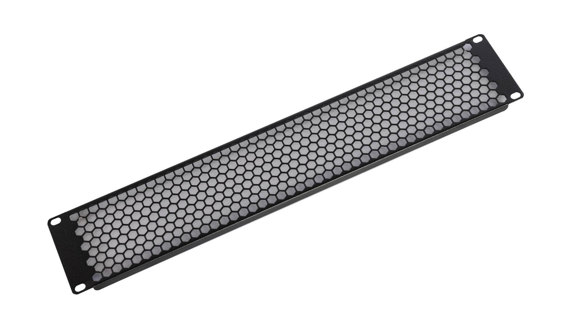 Фальшпанель ФП-2.4-9005 19" 2U перфорированная, цвет черный ЦМО