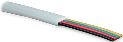 Кабель UTC2x2x0.12-C2-PATCH-INDOOR  (TC-4-WH)  телефонный, плоский, 4 провода, многожильный Hyperline