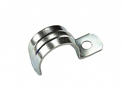 Скоба 19-20 отв. d 6,5 мм (100 шт/уп) PR08.3743 металлическая однолапковая СМО (под анкер-клин) Промрукав