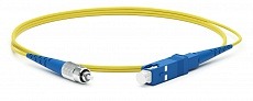 Патч-корд FC-S2-9-FC/UR-SC/UR-H-1M-LSZH-YL волоконно-оптический (шнур) SM 9/125 (OS2), FC/UPC-SC/UPC, 2.0 мм, simplex, LSZH, 1 м Hyperline