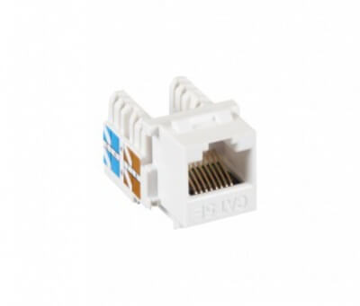 Модуль Keystone, Кат.5e, RJ45/8P8C, неэкран., белый, 10шт. (EC-UKJ-UD2-WT-10) NETLAN