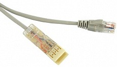 Патч-корд PC-110-RJ45-2P-CX-1M-LSZH-GY 110 тип-RJ45, 2 пары, Ethernet,  1 м, серый Hyperline