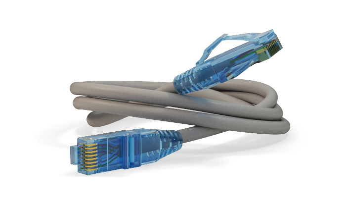 Патч-корд PC-LPM-UTP-RJ45-RJ45-C6-10M-LSZH-GY Hyperline