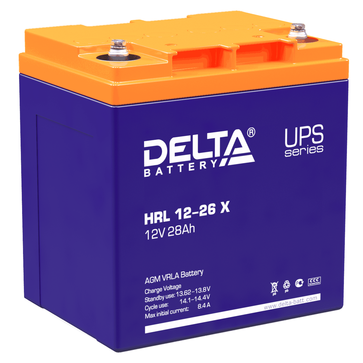 Аккумулятор 28 а/ч 12В (HRL 12-26 Х) Delta