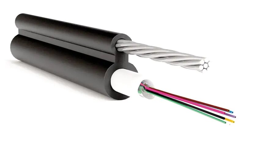 Кабель FO-SST-OUT-9S-16-PE-BK одномод., гелезаполненный,с метал.тросом(2.2 мм),внеш,черн.  Hyperline