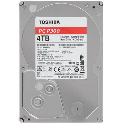 Жесткий диск 4Тб HDWD240UZSVA P300 (5400rpm) SATA-III 4Tb 128Mb 3.5"  Toshiba