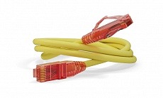 Патч-корд PC-LPM-UTP-RJ45-RJ45-C5e-1M-LSZH-YL U/UTP, Cat.5е, LSZH, 1 м, желтый Hyperline