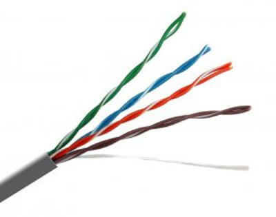 Кабель UTP-5 cat 26AWG 4х2х0,53 Leader