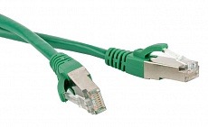 Патч-корд PC-LPM-STP-RJ45-RJ45-C5e-10M-LSZH-GN экранированный, (100% Fluke Component Tested),  10 м зеленый Hyperline