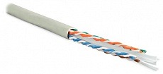 Кабель UUTP4-C6-S23-IN-PVC-GY-305 витая пара, неэкранированная  одножильный (solid), с разделителем, , –20°C – +75°C, серый - гарантия: 15 лет компонентная, 25 лет системная Hyperline