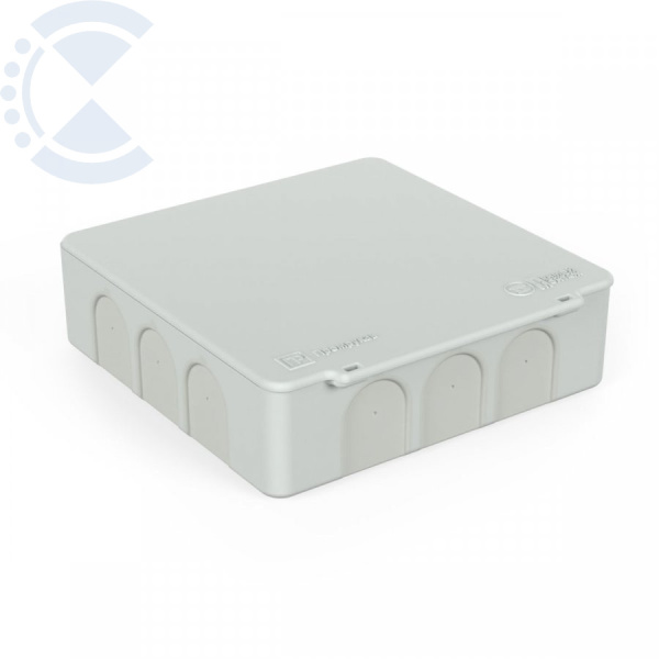 Коробка  распределительная для прямого монтажа двухкомпонентная б/гHF) 100х100х30 серая Промрукав