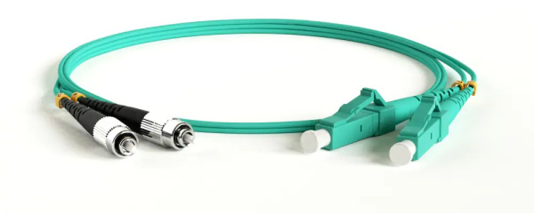 Патч-корд FC-D2-503-FC/PR-LC/PR-H-3M-LSZH-AQ волоконно-оптический (шнур) MM 50/125(OM3), FC-LC, duplex, LSZH, 3 м Hyperline
