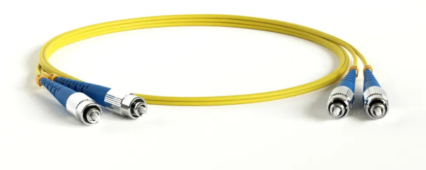 Патч-корд FC-S2-9-FC/UR-FC/UR-H-2M-LSZH-YL волоконно-оптический (шнур) SM 9/125 (OS2), FC/UPC-FC/UPC, 2.0 мм, simplex, LSZH, 2 м  Hyperline