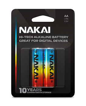 Батарейка LR 6 NAKAI Hi-Tech (R1702-0009), 2 шт в упаковке