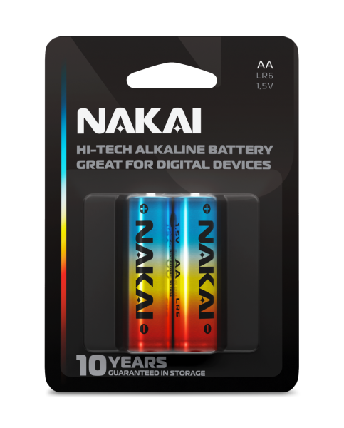 Батарейка LR 6 NAKAI Hi-Tech (R1702-0009), 2 шт в упаковке