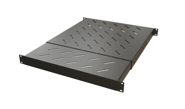 Полка TSD3M-1U-650/1100-RAL9005 раздвижная, регулируемая глубина от 650 мм до 1100 мм, 1U, нагрузка до 150 кг Hyperline