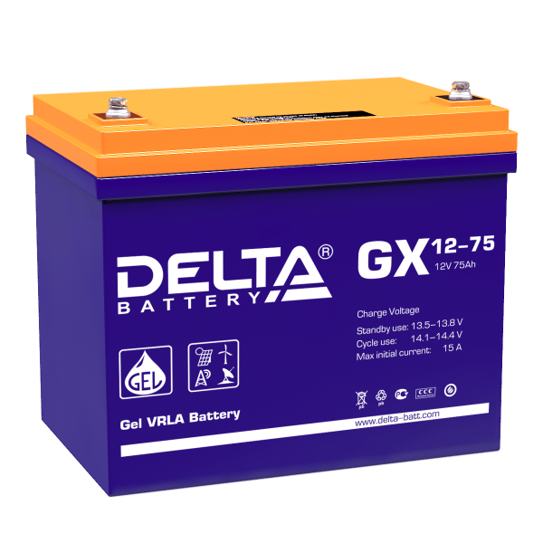 Аккумулятор 75 а/ч GX 12-75 Xpert Delta