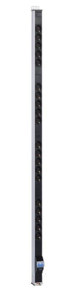 Блок розеток R-16-20S-A-1420-K Rem-16 с авт. 16А, 20 Schuko, 16A, алюм., 33-48U, колодка REM