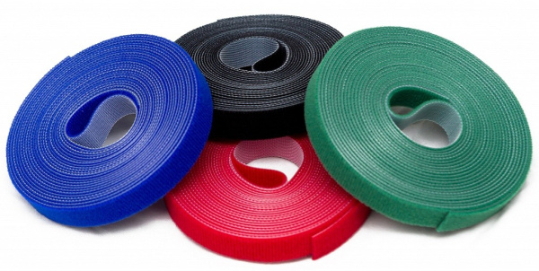 Лента WASNR-5x16-BK (липучка) в рулоне, ширина 16 мм, длина 5 м, черная   Hyperline