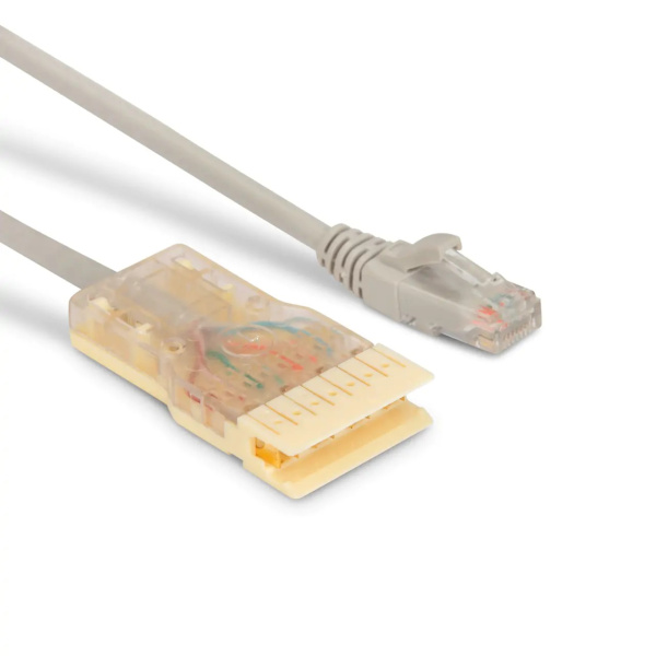 Патч-корд PC-110-RJ45-4P-C5e-1M-LSZH-GY RJ-45, 4 пары, Cat.5e, LSZH, 1 м, серый Hyperline