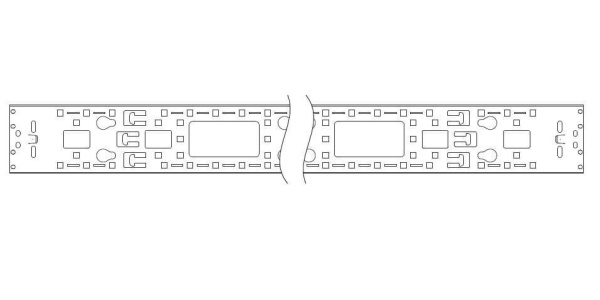 Органайзер ВКО-СП-МП-42.120 Вертикальный 42U для шкафов ШТК-СП и ШТК-МП ЦМО