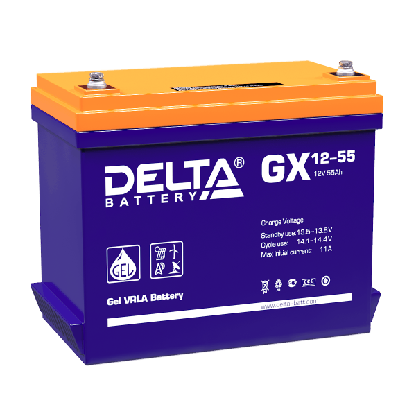 Аккумулятор 55 а/ч GX 12-55 Delta