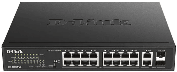 Коммутатор DES-1018MPV2/A1A D-Link