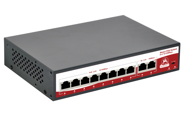 Коммутатор SR-PS0820FBL (10 портов, 8 POE) Sarmatt