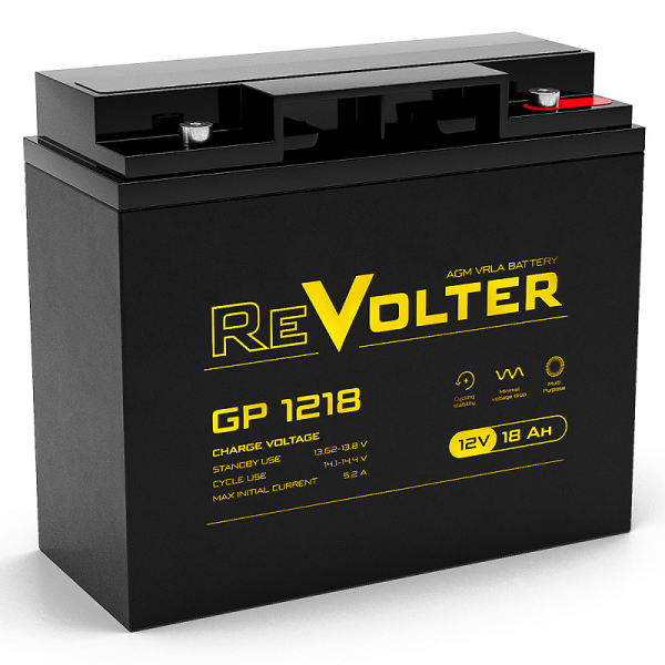 Аккумулятор GP 1218 (12V / 18Ah) Revolter