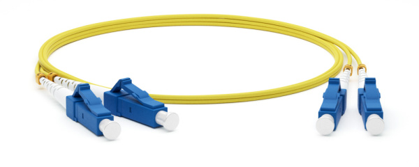 Патч-корд SM 9/125 (OS2), LC/UPC-LC/UPC, 2.0 мм, duplex, LSZH, FC-D2-9-LC/UR-LC/UR-H-3M-LSZH-YL Hyperline